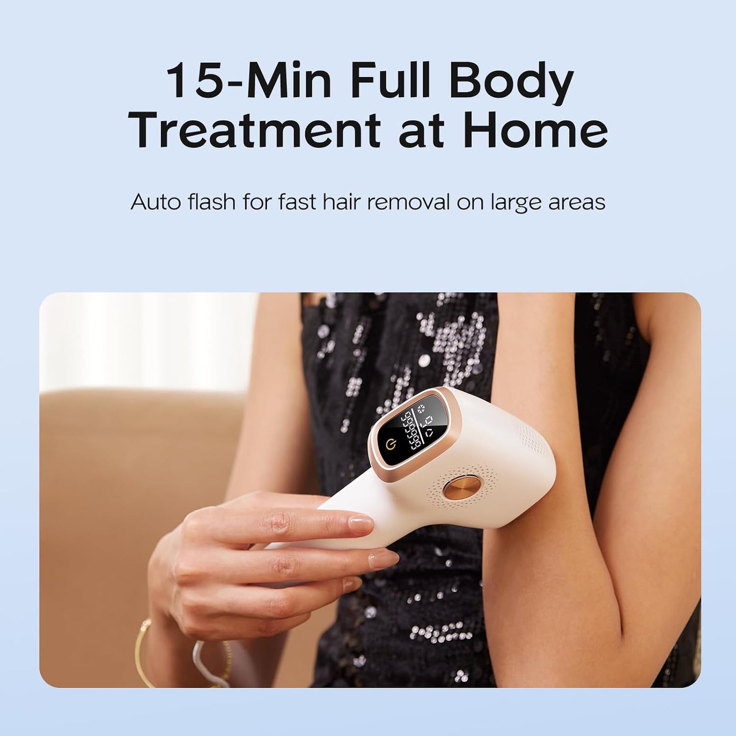 IPL Hair Removal Device for Armpits, Legs, Arms, Bikini Line & Corded